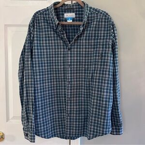 Columbia Blue Casual Button Down Shirt
